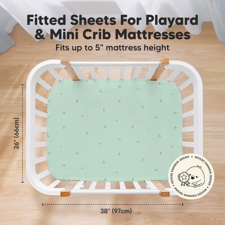 Keababies Isla Fitted Mini Crib Sheets In Bunnies