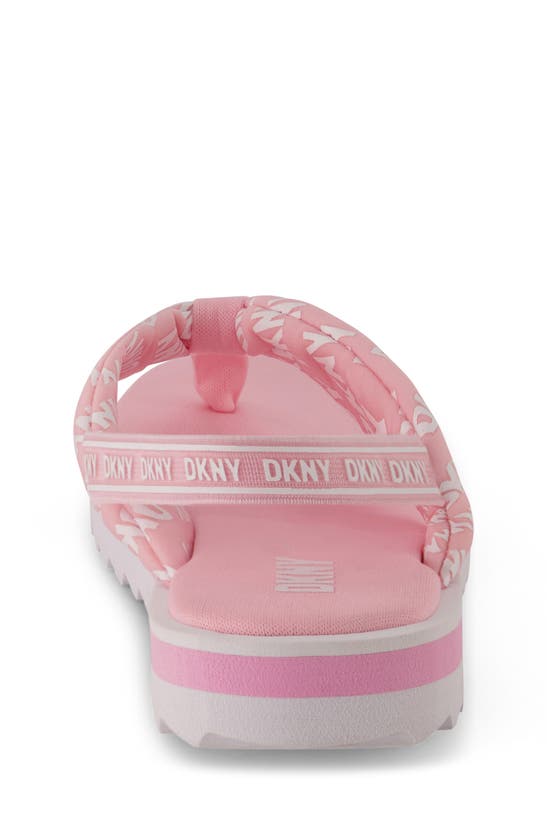 Dkny Kids' Nia Logo Flip Flop In Pink