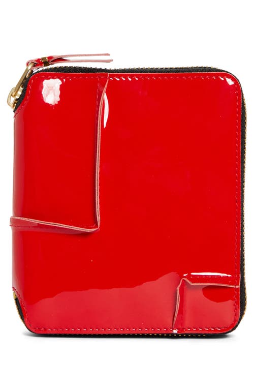 Shop Comme Des Garçons Wallets Patent Leather Wallet In Red