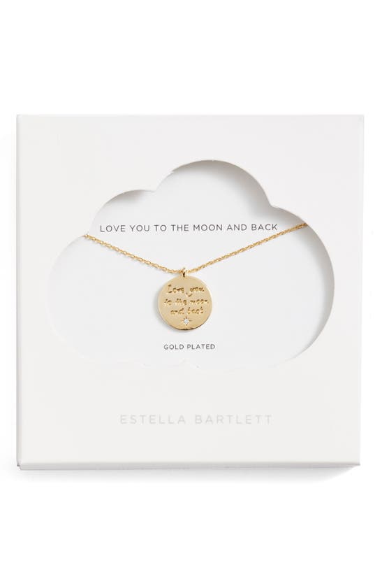 ESTELLA BARTLETT LOVE YOU TO THE MOON AND BACK PENDANT NECKLACE