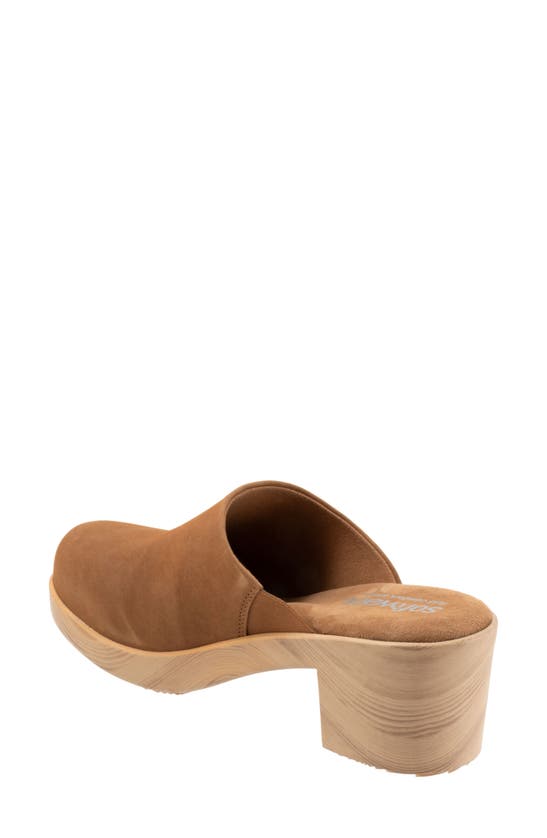 Softwalk Felida Platform Mule In Tan Nubuck