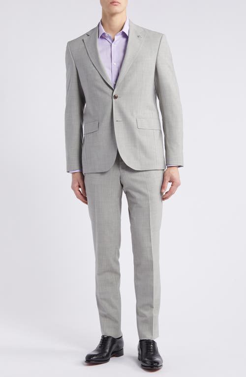 Ted Baker London Ralph Extraslim Fit Mélange Stretch Wool Suit Light Grey at Nordstrom,