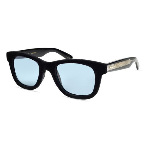 Shop Italia Independent Azzurro Velvet Sunglasses In Black