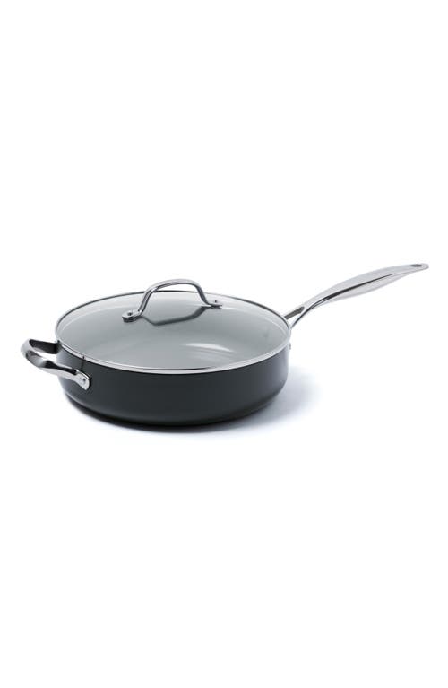 GreenPan Valencia 4 1/2-Quart Anodized Aluminum Ceramic Nonstick Sauté Pan with Glass Lid in Black at Nordstrom