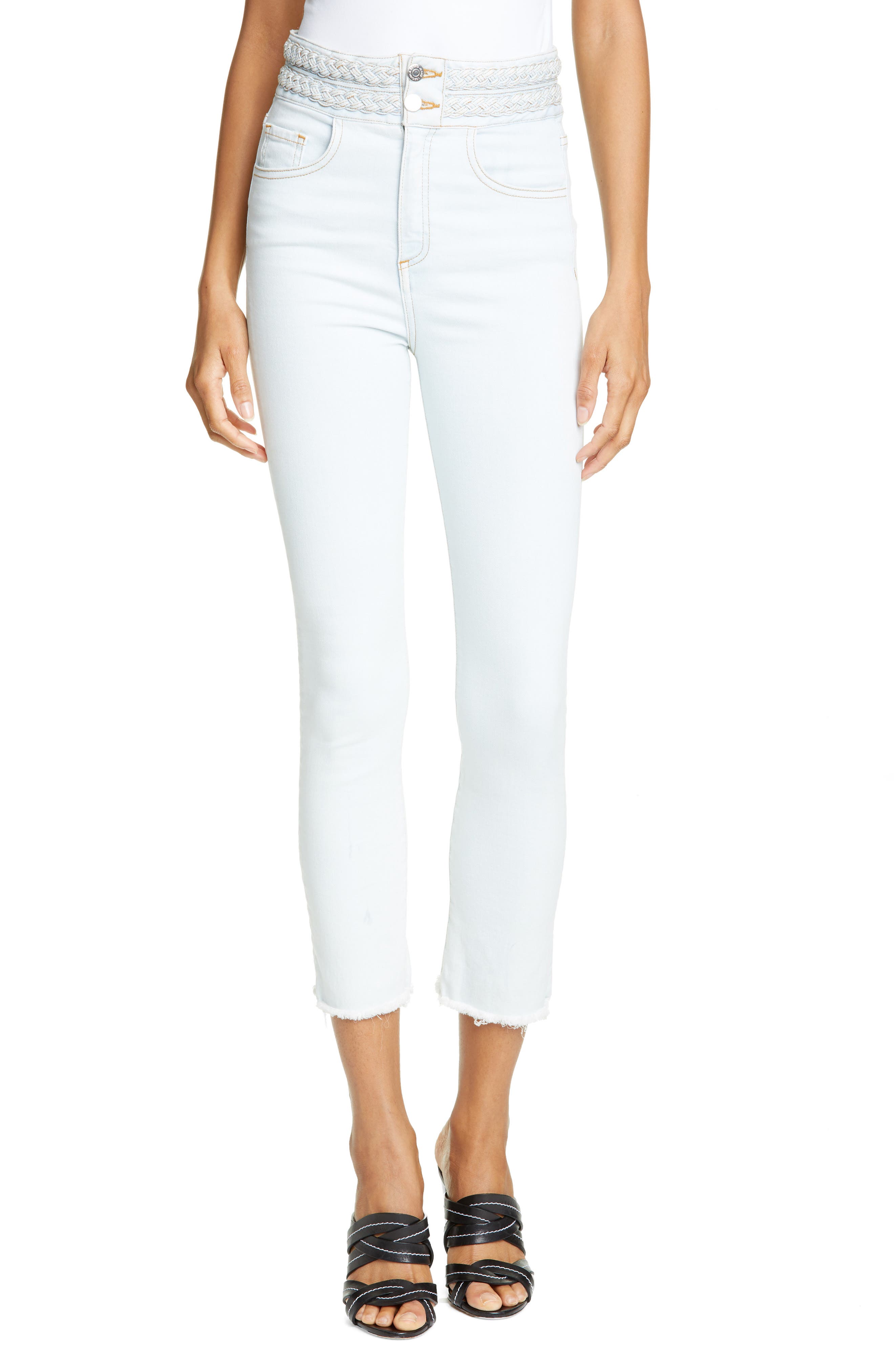 veronica beard button jeans