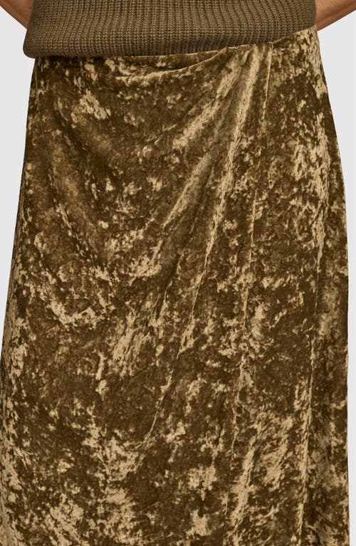 Shop Donna Karan New York Crushed Velvet Maxi Skirt In Beech