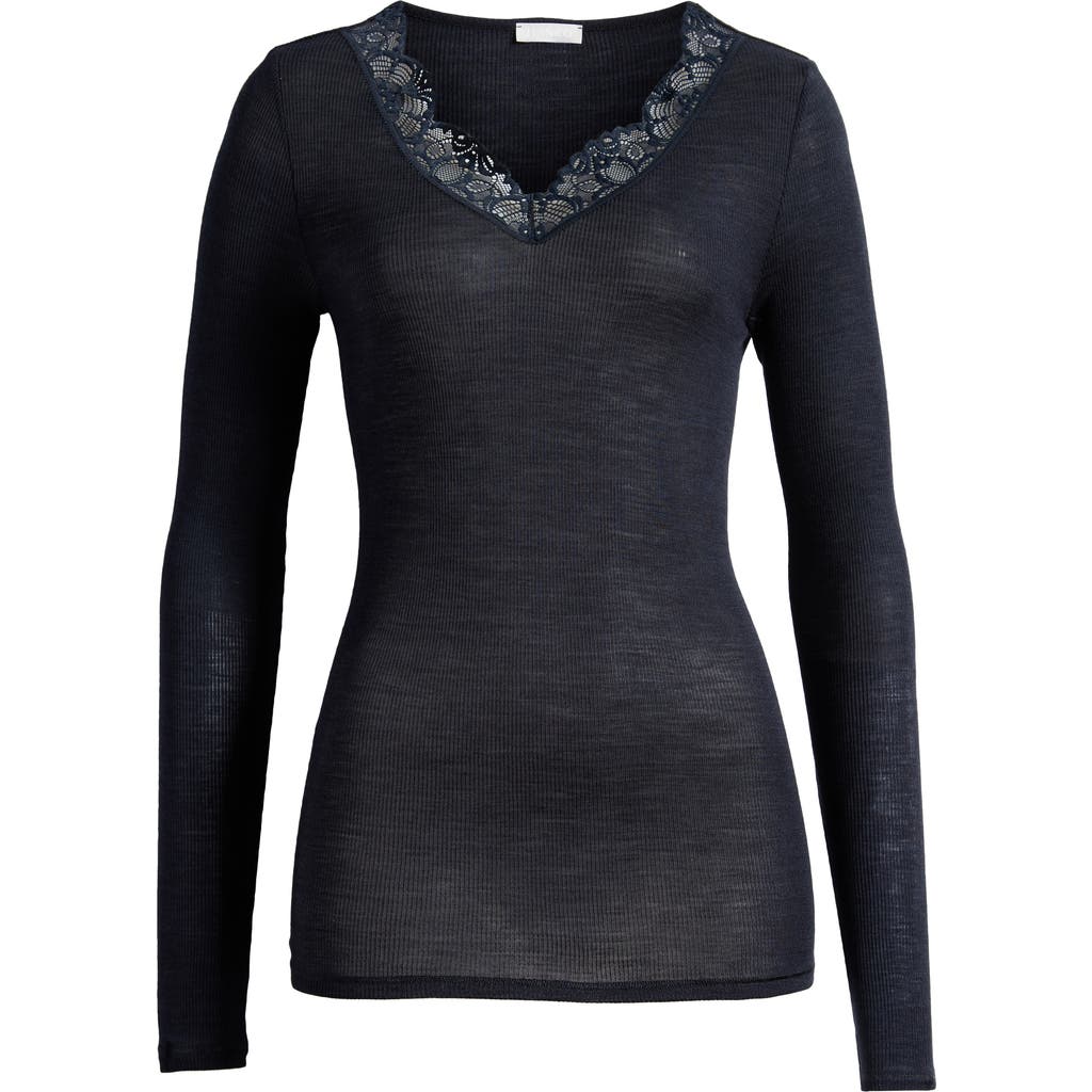 Hanro Lace-detailing Top In Black