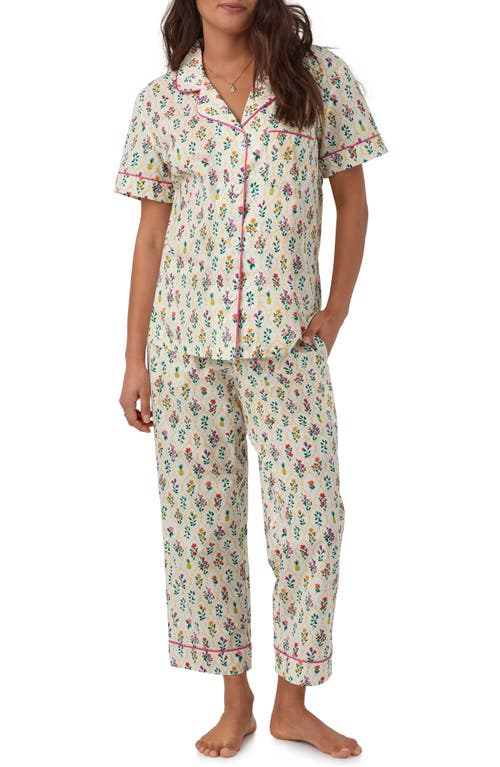 Print Organic Cotton Crop Pajamas in Darling Floral