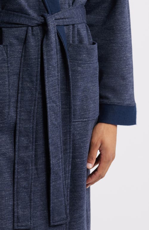 Majestic International Feel Good Fleece Robe In Navy