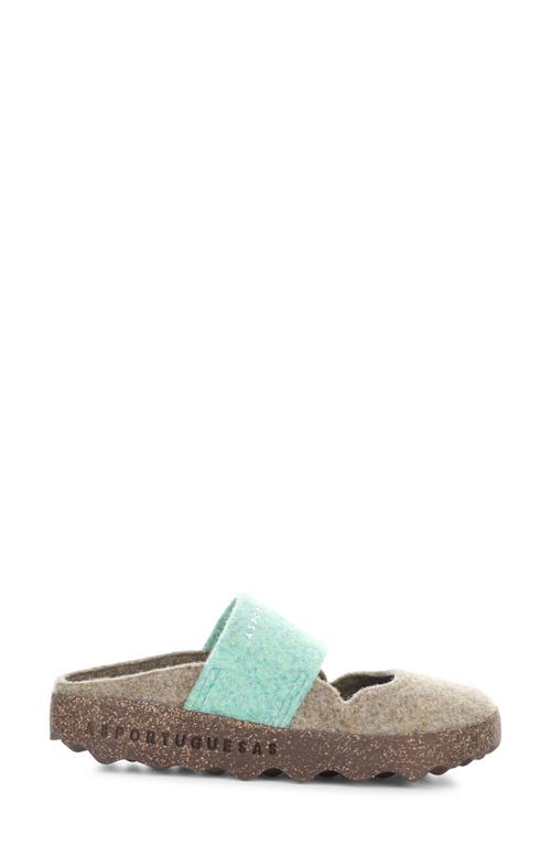 Shop Asportuguesas By Fly London Canu Mule In Taupe/green Felt