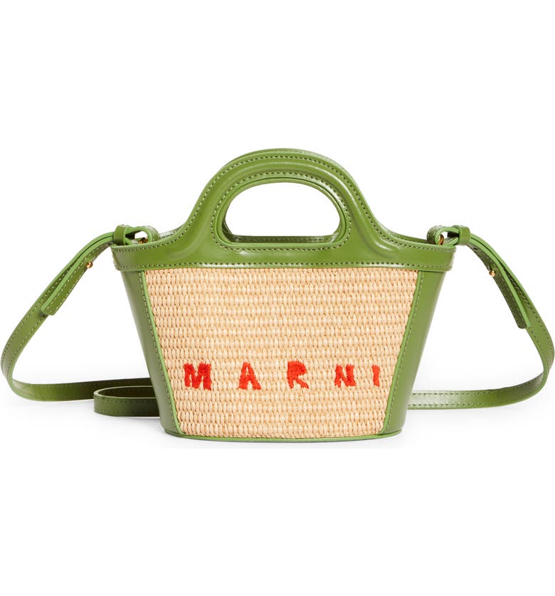Marni Micro Tropicalia Logo Woven Top Handle Bag | Nordstrom