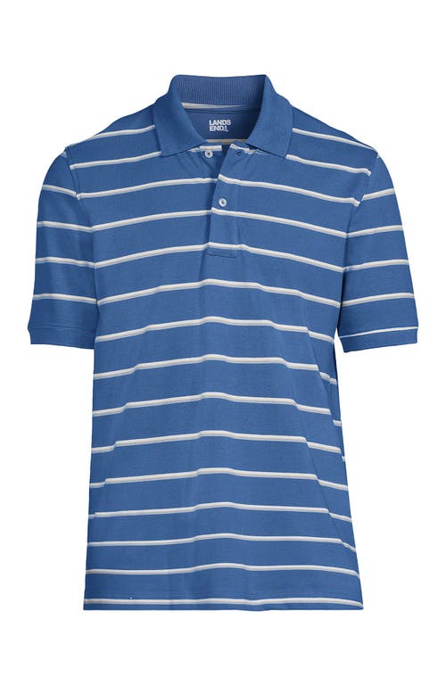 Shop Lands' End Short Sleeve Comfort-first Mesh Polo Shirt In Mariner Blue Stripe