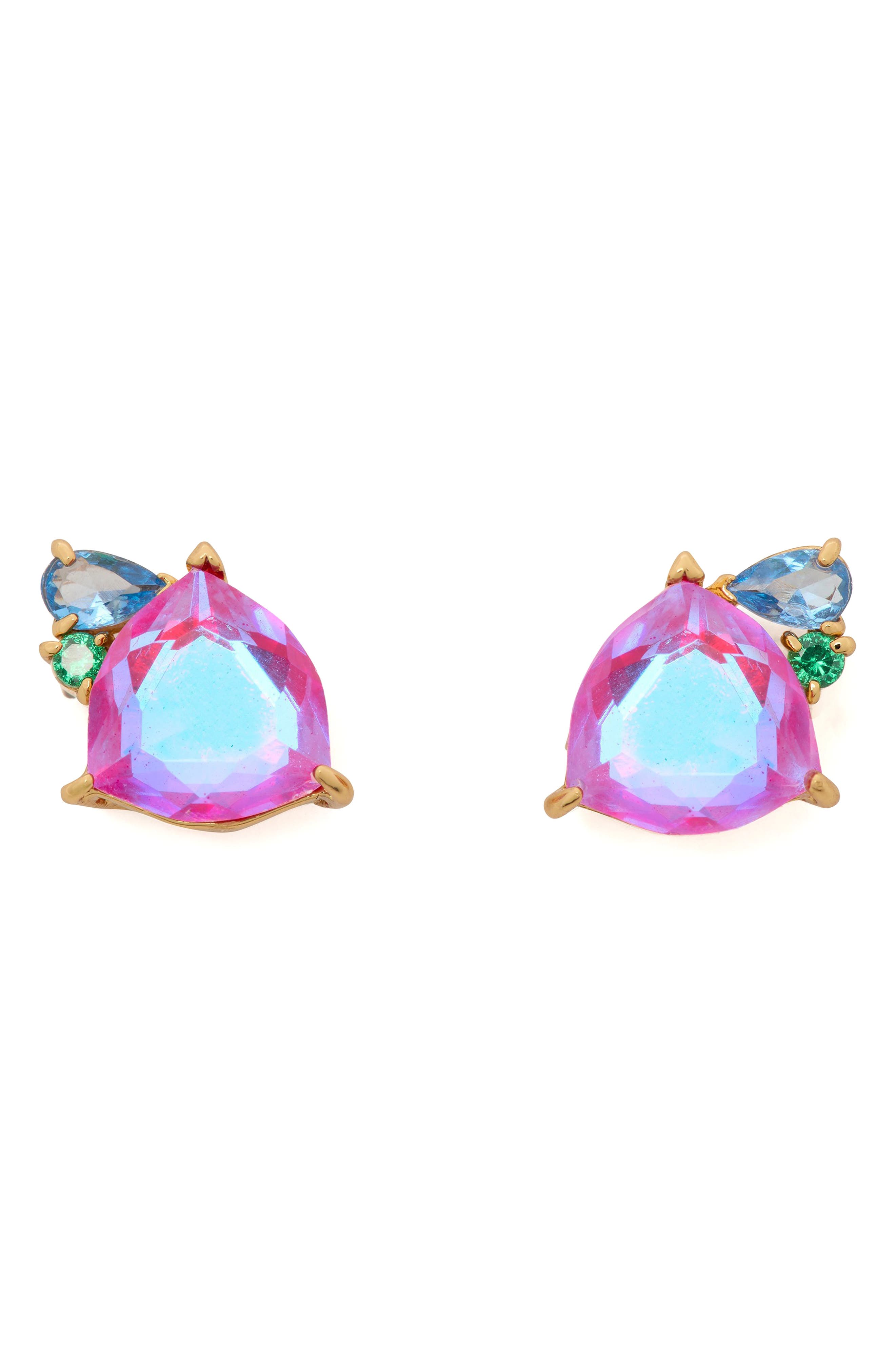 Kate Spade New York shine me up stud earrings in Pink/gold Multi 