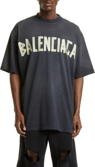 Balenciaga Tape Logo Cotton Graphic T-Shirt