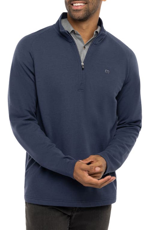 Shop Travismathew Upgraded Half Zip Pullover In Navy