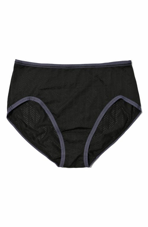 Hanky Panky Movecalm High Waist Briefs In Black/granite