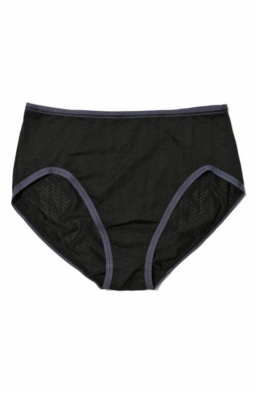 Shop Hanky Panky Movecalm High Waist Briefs In Black/granite