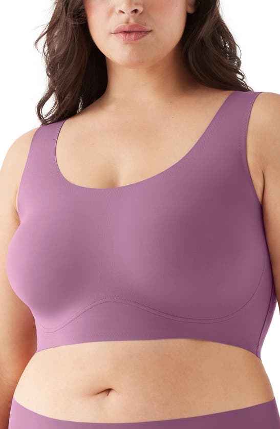 True & Co. True Body Lift Wireless Bra In Berry Conserve
