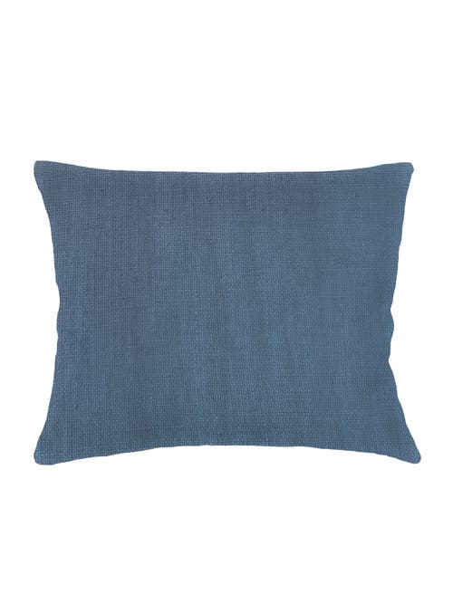 Shop Anaya So Soft Linen Dutch Euro Pillow With Down Insert In Marine Blue