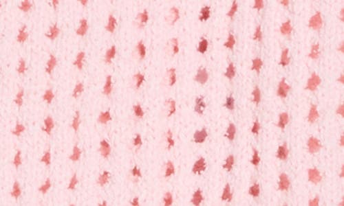 Shop Abound Tie Front Open Stitch Cardigan In Pink Sky