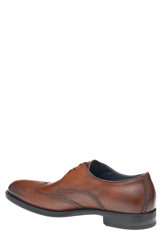 Johnston & Murphy Collection Flynch Wingtip Loafer In Tan Italian Calfskin