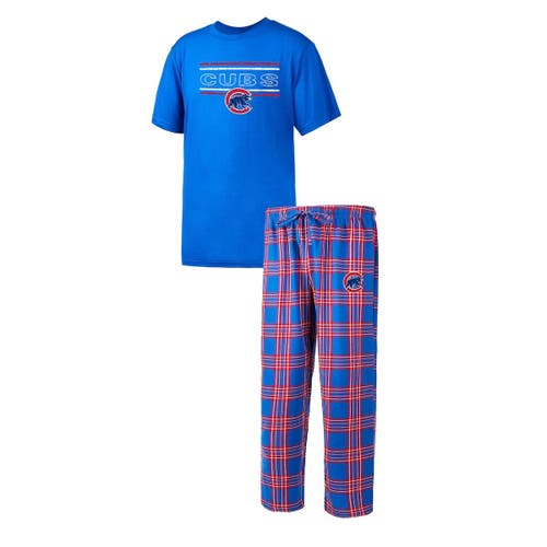 Men's Concepts Sport Royal/Red Chicago Cubs Badge T-Shirt & Pants Sleep Set