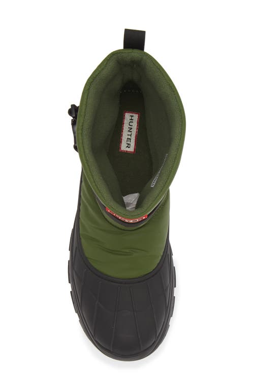 Shop Hunter Intrepid Waterproof Snow Boot In Flexing Green/black