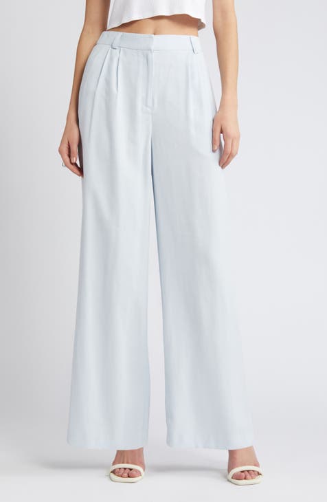 SHEIN PETITE High Waist Ruched Flare Leg Spring Pants