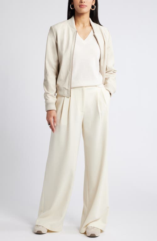 Shop Nordstrom V-neck Cashmere Sweater In Ivory Pristine