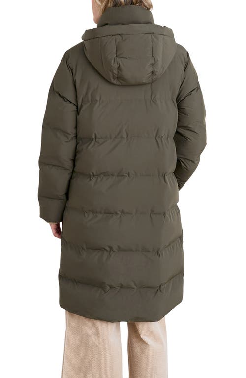 Shop Seasalt Cornwall Holywell Bay Waterproof Puffer Coat In Moorland Green