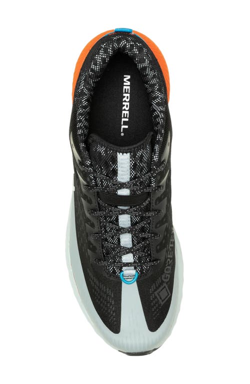 Merrell Agility Peak 5 Gore-tex® Waterproof Running Shoe In Black/tangerine
