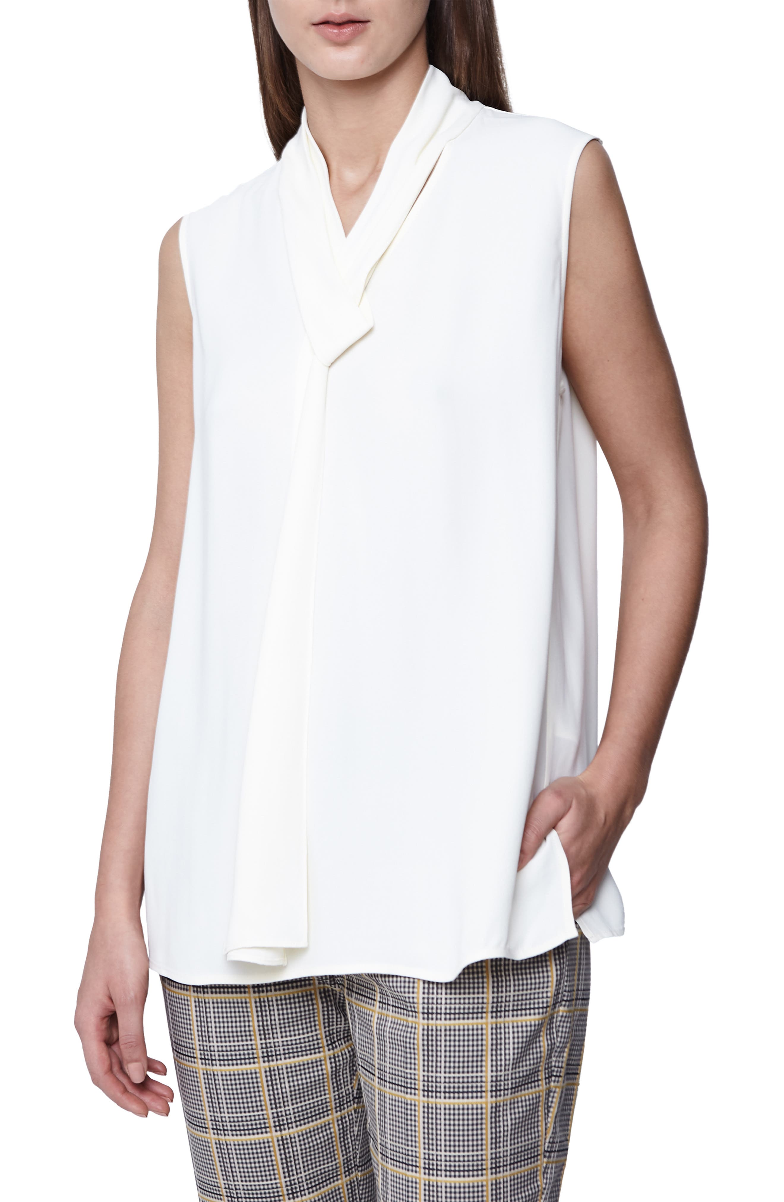 Reiss Lula Tie Neck Sleeveless Blouse Nordstrom Rack