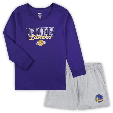 Concepts Sport Men's Purple, Black Los Angeles Lakers Long Sleeve