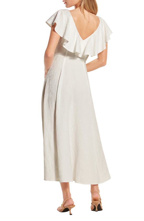 Shop Wishlist Flutter Gauze Midi Dress In Cream