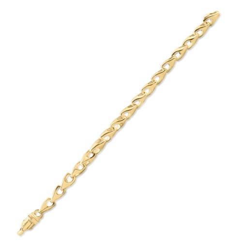 Shop Bliss Diamond Solid 14k Yellow Gold 48.3 Gram 8 Mm Link Bracelet 8.5"