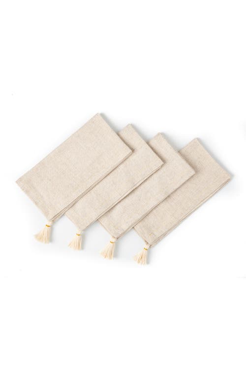 TALLO DE OLIVO TALLO DE OLIVO TASSEL NAPKINS SET OF 4 