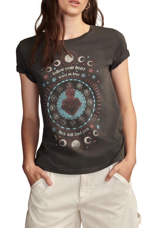 Lucky Brand Follow Your Heart Graphic T-Shirt Iron Ore at Nordstrom,