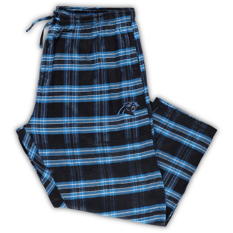 Concepts Sport Black/Blue Carolina Panthers Big & Tall Ultimate Sleep Pant