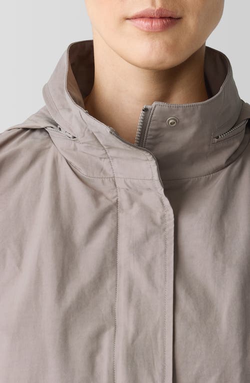 Shop Eileen Fisher Stand Collar Jacket In Reed