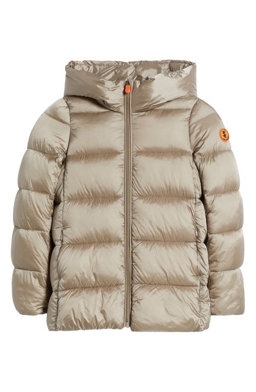 Shop Save The Duck Kids' Gracie Quilted Puffer Jacket In Pearl Grey