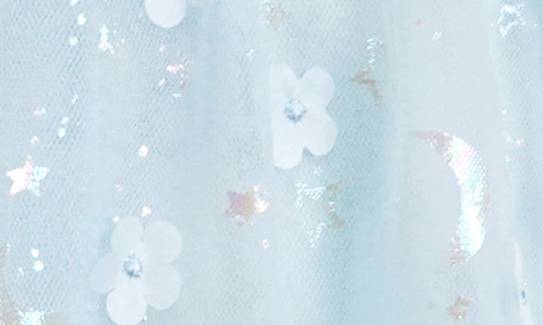 Popatu 3d Floral Party Dress In Blue