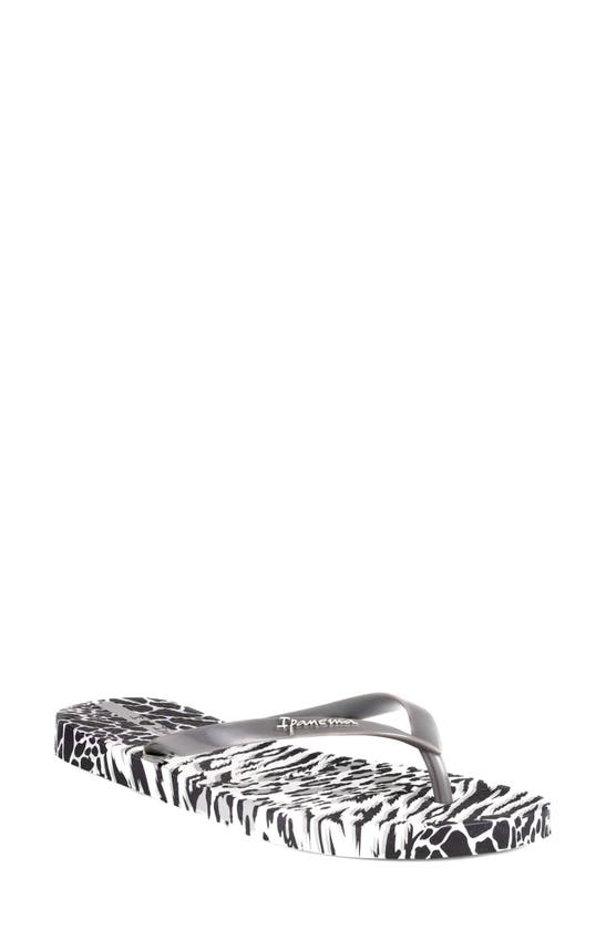 Ipanema Animal Print Flip Flop In Black/ Grey | ModeSens Ipanema Animal Print Flip Flop In Black/ Grey | ModeSens