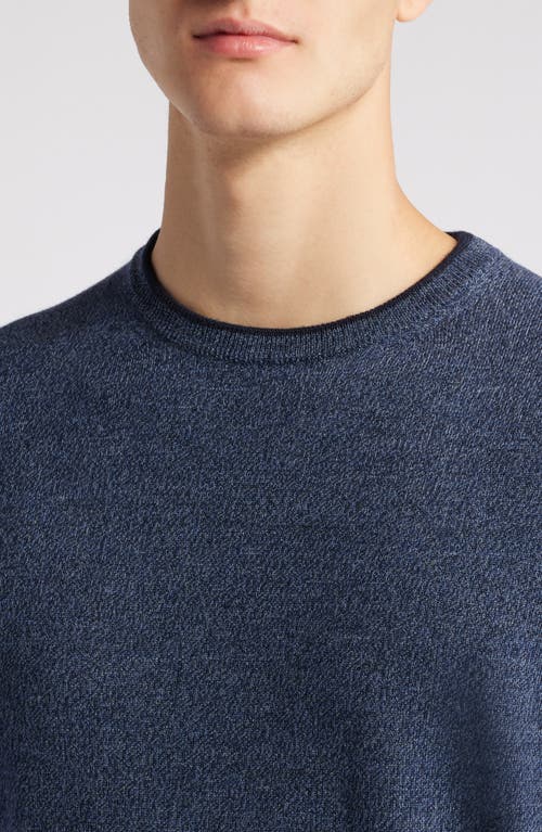 Shop Canali Mélange Wool Sweater In Blue