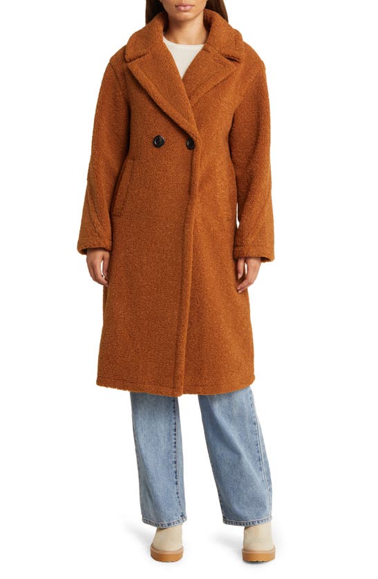 Sam Edelman Teddy Coat In Cognac
