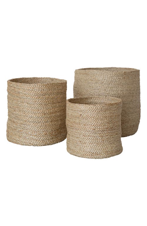 Will & Atlas Set of 3 Round Jute Baskets in Natural at Nordstrom