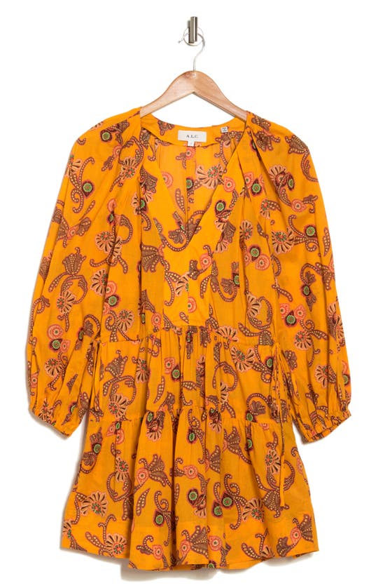 A.l.c Sally Long Sleeve Dress In Yellow