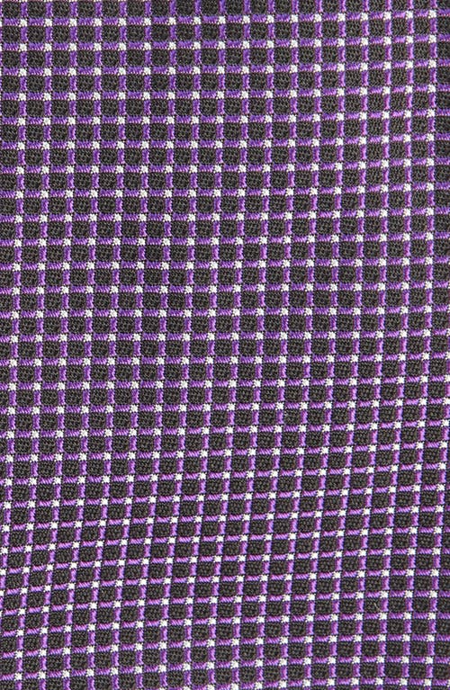 Ralph Lauren Purple Label Bond St. Solid Silk Tie In Navy/purple