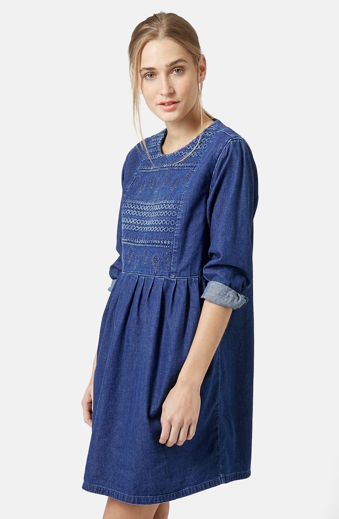denim smock dress