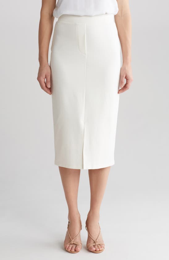 By Design Kim Ponte Pencil Skirt In Gardenia