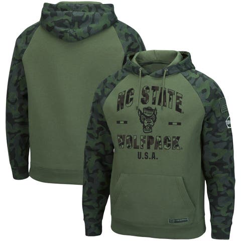 Men's The Wild Collective Black Detroit Lions Camo Pullover Hoodie